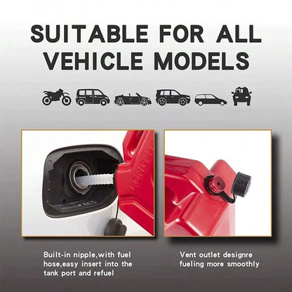 1pc 1.3 Gallon Red Gas Fuel Tank, Durable Plastic Material, ATV/UTV Motorcycle Fuel Storage Can; Bold Red Functional Style, Compact Rectangular Shape With Lockable Cap, Mounting Hardware & Portable Ha