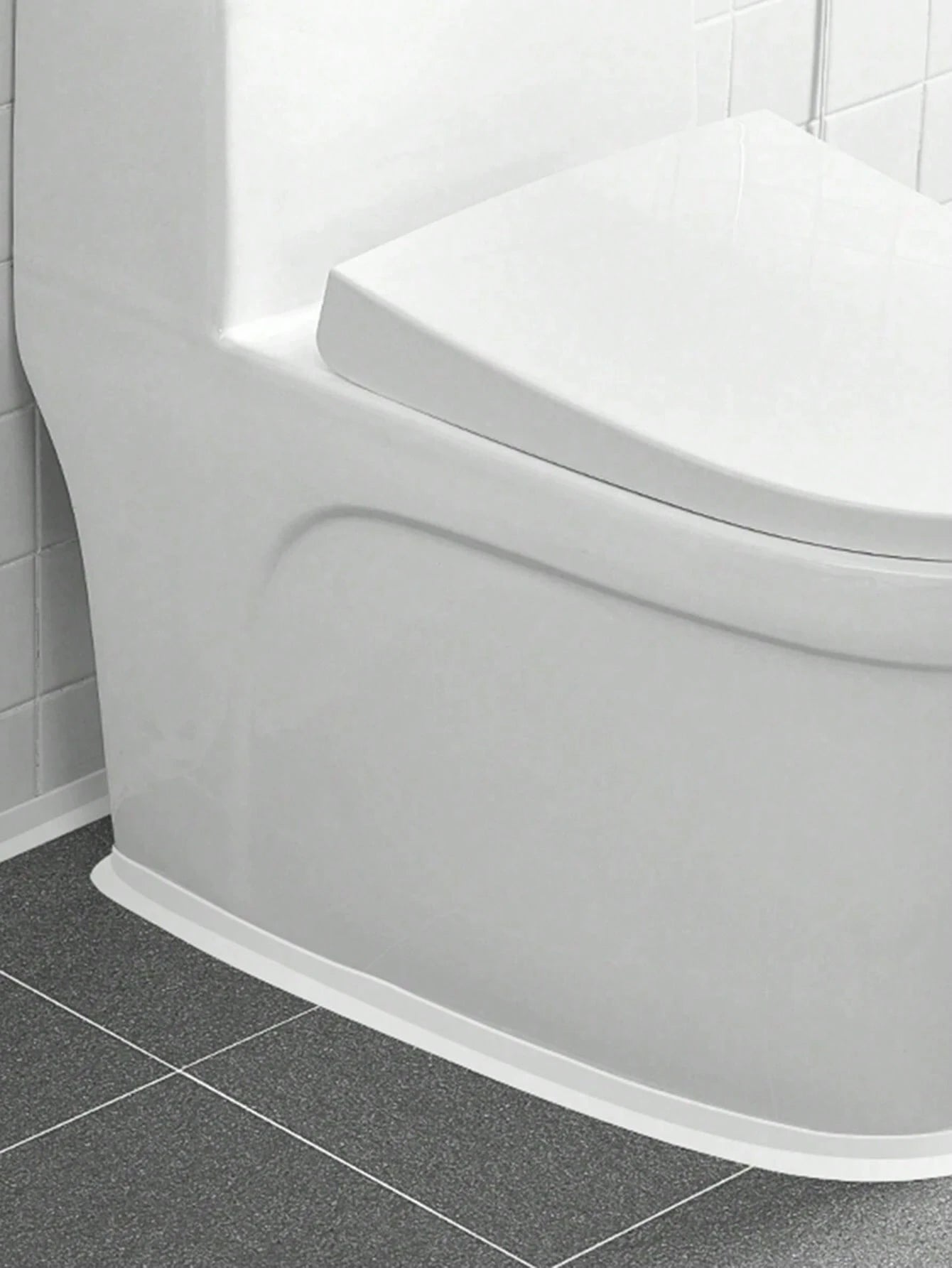 1pc 1.5Inch/3.7cm White Floor Seal Sticker/Sealing Strip/ Waterproof Seal Tape Mold-Proof Tape Beautiful Seam Sealing Tape Waterproof Kitchen Joint Sealing Tape Bathroom Toilet Crack Seal Strip Wall C