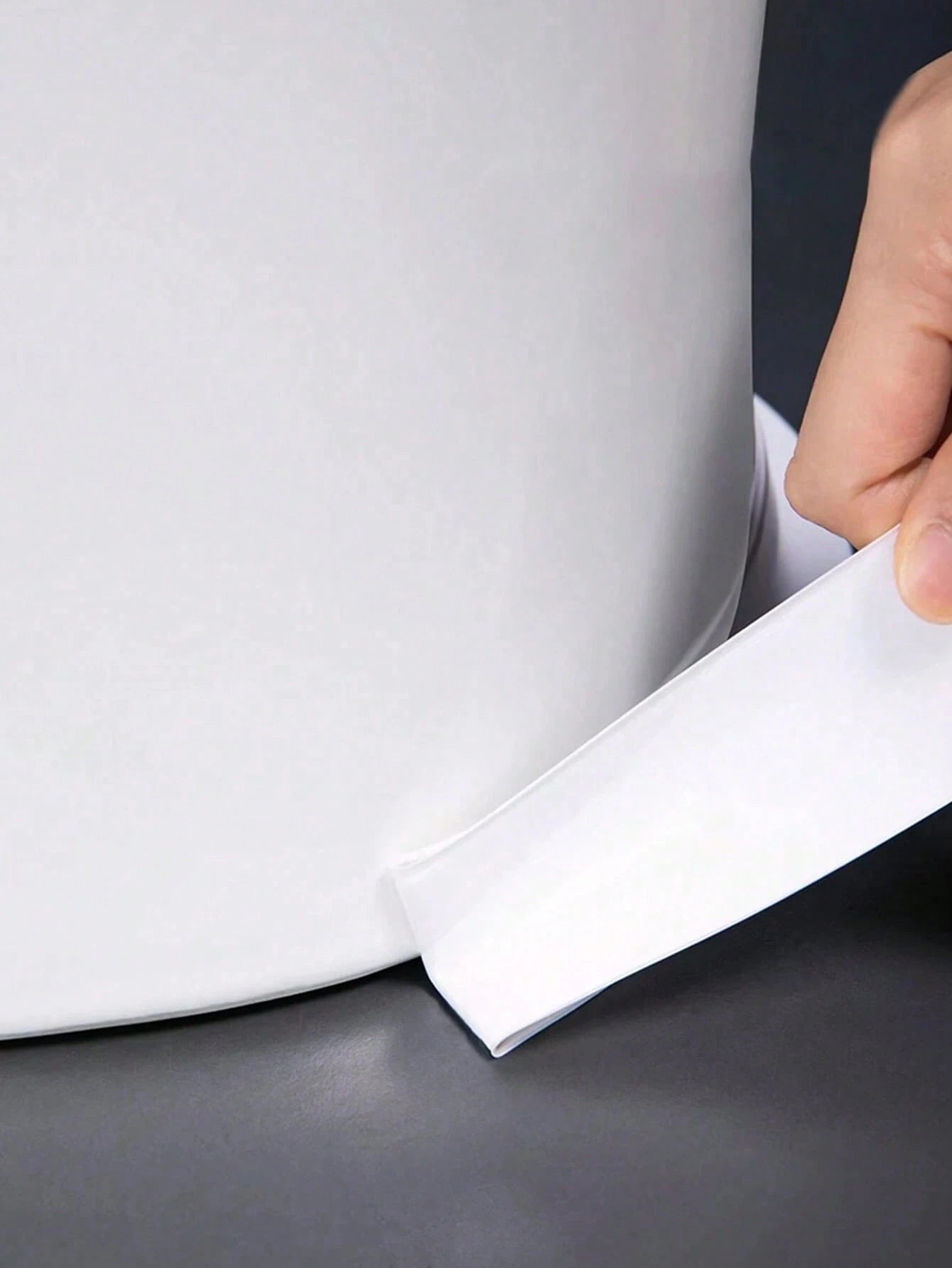 1pc 1.5Inch/3.7cm White Floor Seal Sticker/Sealing Strip/ Waterproof Seal Tape Mold-Proof Tape Beautiful Seam Sealing Tape Waterproof Kitchen Joint Sealing Tape Bathroom Toilet Crack Seal Strip Wall C