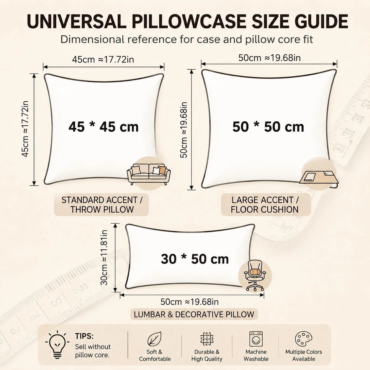 1pc/2pcs 18x18 Inch Tufted Halloween Pillow Covers, Ghost Pumpkin And Grim Reaper Decorative Cushion Covers With Hidden Zipper And Tassels, Suitable For Sofa And Bedroom Decor, Pillow Covers Only, No