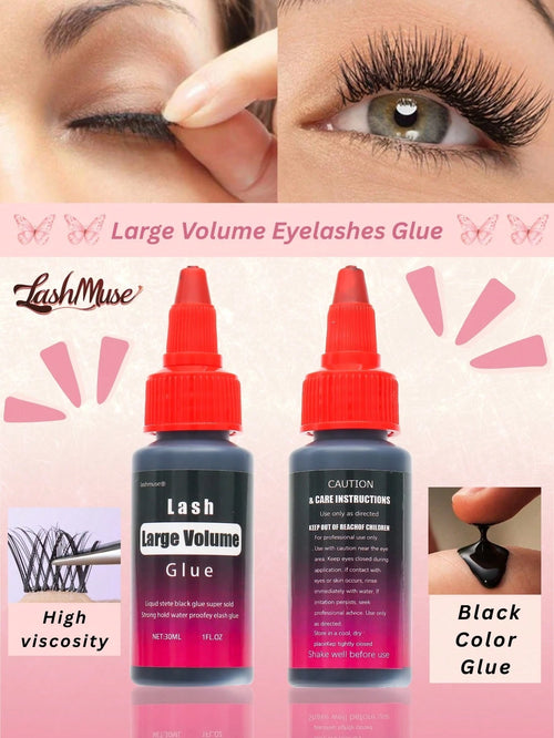 1pc/2pcs 30ml Lash Glue, Cluster Lash Adhesive, Fast-Drying Waterproof Eyelash Glue, Long-Lasting DIY Lash Extension Glue For Individual Lashes, False Lashes, Beginner-Friendly, Party, Wedding, Daily