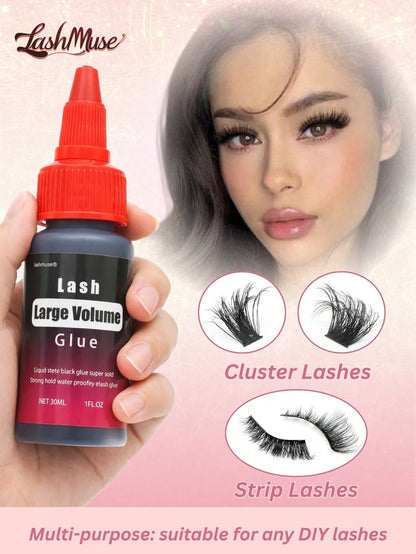 1pc/2pcs 30ml Lash Glue, Cluster Lash Adhesive, Fast-Drying Waterproof Eyelash Glue, Long-Lasting DIY Lash Extension Glue For Individual Lashes, False Lashes, Beginner-Friendly, Party, Wedding, Daily