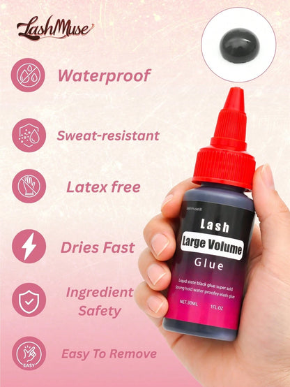 1pc/2pcs 30ml Lash Glue, Cluster Lash Adhesive, Fast-Drying Waterproof Eyelash Glue, Long-Lasting DIY Lash Extension Glue For Individual Lashes, False Lashes, Beginner-Friendly, Party, Wedding, Daily