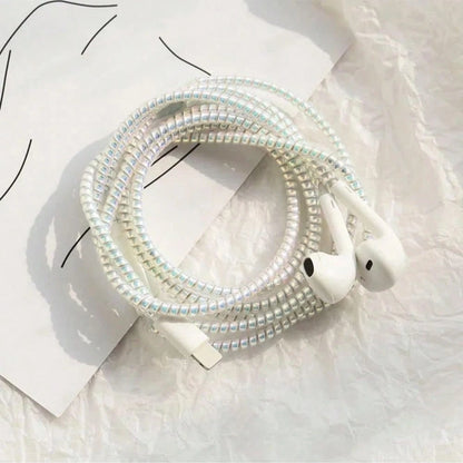 1pc/2pcs/3pcs/4pcs/5pcs Random Color Spiral Cable Protector, Charger Cable Protector Data Cable Protector Sleeve Charger Cap, Earphone Cable Protector Suitable For Phone Earphone USB Data Cable Charge