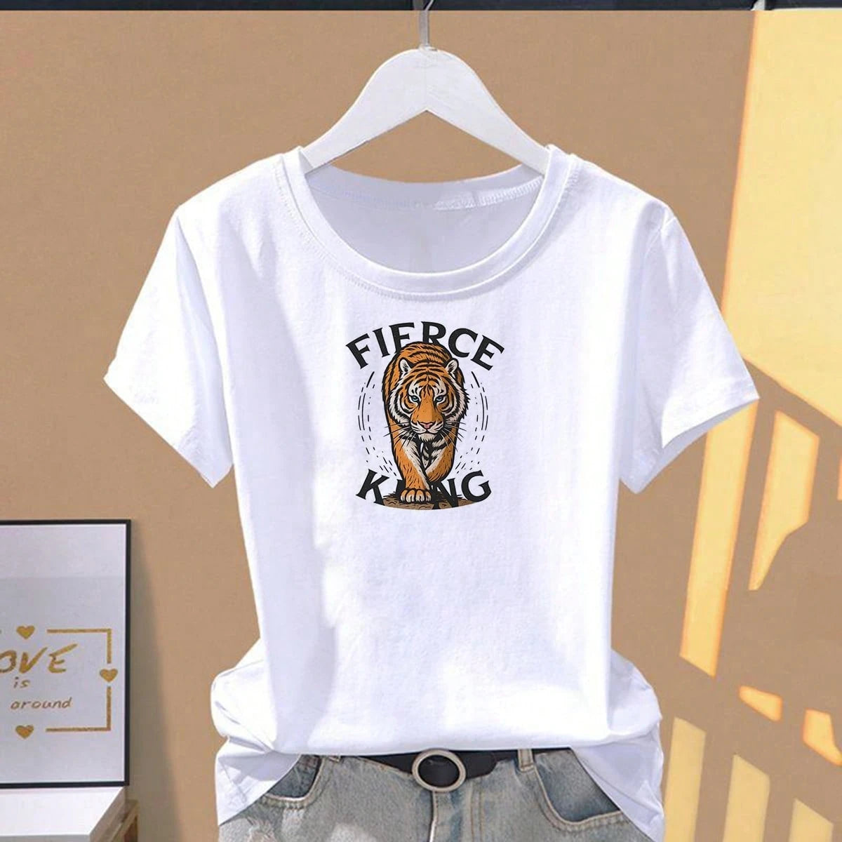 1pc/2pcs/3pcs Bold Tiger Pattern Heat Transfer Stickers, Suitable For DIY T-Shirts, Jeans, Pillows, Backpacks, Hats And Sofa Covers, Waterproof, Fade-Resistant, Durable, Washable Plastic Stickers, Fun
