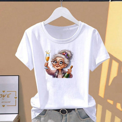 1pc/2pcs/3pcs Cartoon Grandma Pattern Heat Transfer Stickers, Suitable For DIY T-Shirts, Jeans, Pillows, Backpacks, Hats And Sofa Covers, Waterproof, Fade-Resistant, Durable, Washable Plastic Stickers