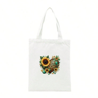 1pc/2pcs/3pcs Sunflower Leopard Print Heart Pattern Heat Transfer Stickers DIY Iron-On Patch For T-Shirt Making, Pillow Decoration- Multi-Color Durable Washable Plastic Stickers, Suitable For Backpac