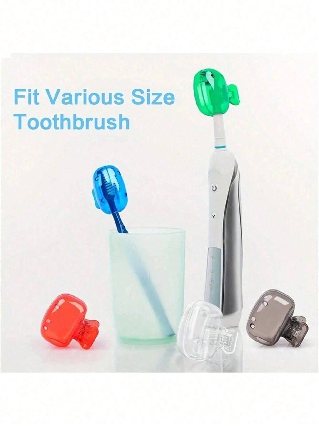 1pc/2pcs/5pcs Home Toothbrush Holder, Portable Travel Toothbrush Dust Cover Storage Box, Portable Toothbrush Head Protector Clip, Toothbrush Storage Clip Travel Essential Toothbrush Protective Case, H