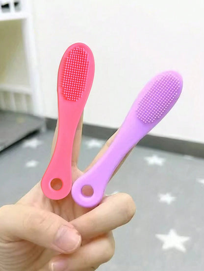 1pc/2pcs/5pcs Silicone Nose Pore Cleansing Brush, Portable Blackhead Remover Massager, Beauty Cleansing Tool
