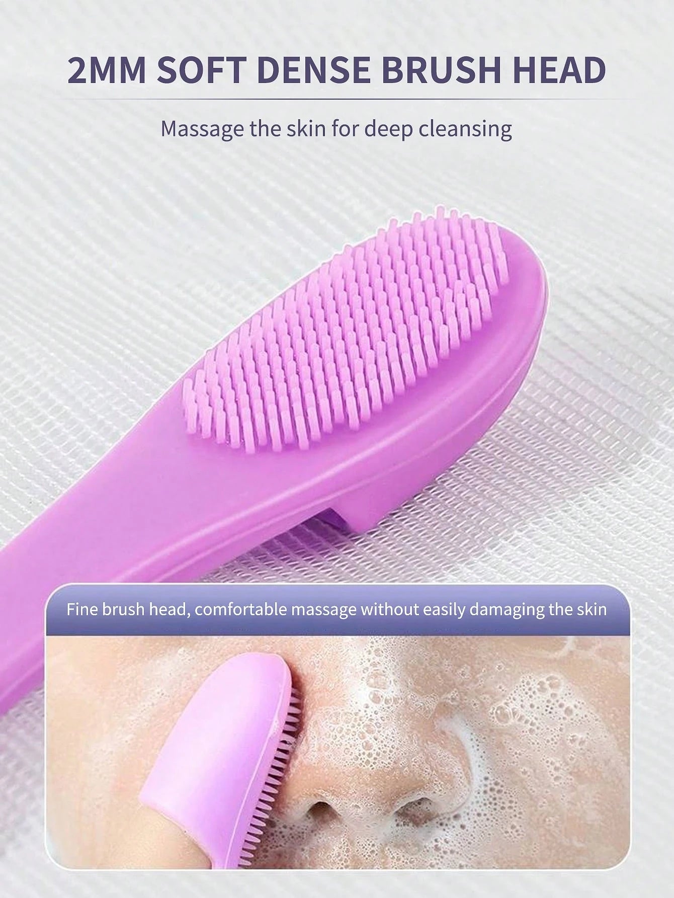 1pc/2pcs/5pcs Silicone Nose Pore Cleansing Brush, Portable Blackhead Remover Massager, Beauty Cleansing Tool
