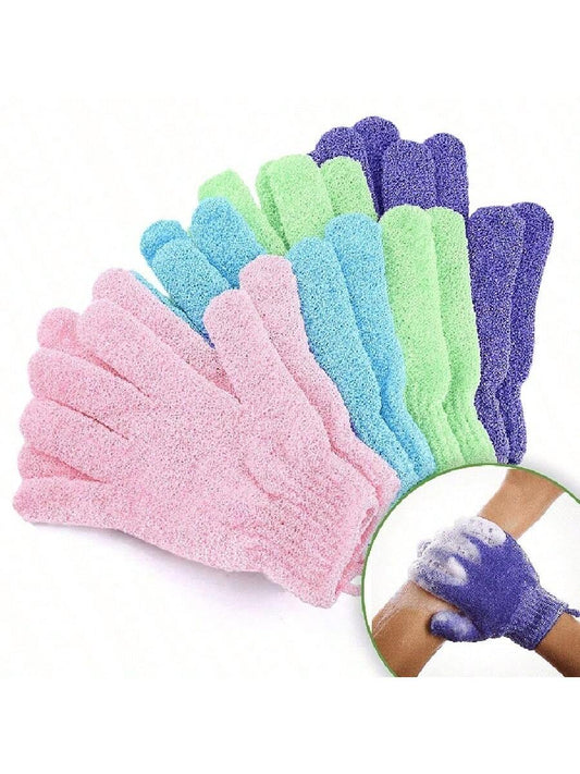 1pc/2pcs/8pcs Exfoliating Shower Gloves, Reversible Exfoliating Gloves, Exfoliating Shower Gloves, Body Scrub Gloves, Shower Gloves To Exfoliate Body Body Cleansing Tools