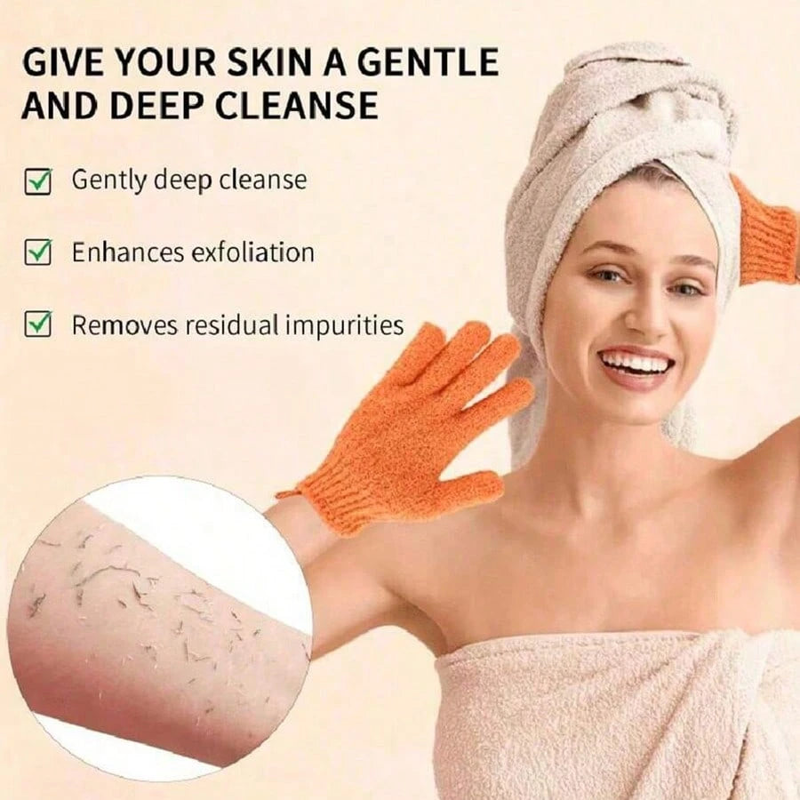 1pc/2pcs/8pcs Exfoliating Shower Gloves, Reversible Exfoliating Gloves, Exfoliating Shower Gloves, Body Scrub Gloves, Shower Gloves To Exfoliate Body Body Cleansing Tools