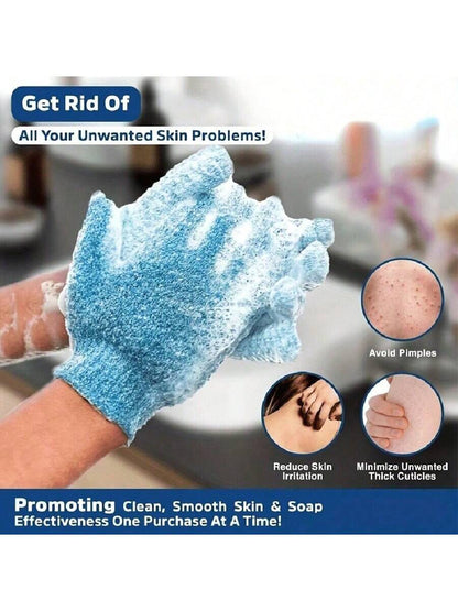 1pc/2pcs/8pcs Exfoliating Shower Gloves, Reversible Exfoliating Gloves, Exfoliating Shower Gloves, Body Scrub Gloves, Shower Gloves To Exfoliate Body Body Cleansing Tools