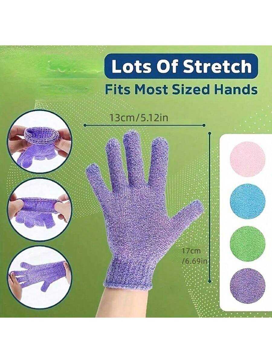 1pc/2pcs/8pcs Exfoliating Shower Gloves, Reversible Exfoliating Gloves, Exfoliating Shower Gloves, Body Scrub Gloves, Shower Gloves To Exfoliate Body Body Cleansing Tools