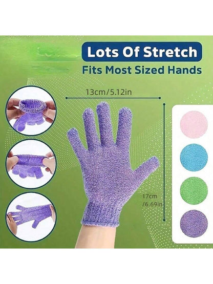 1pc/2pcs/8pcs Exfoliating Shower Gloves, Reversible Exfoliating Gloves, Exfoliating Shower Gloves, Body Scrub Gloves, Shower Gloves To Exfoliate Body Body Cleansing Tools
