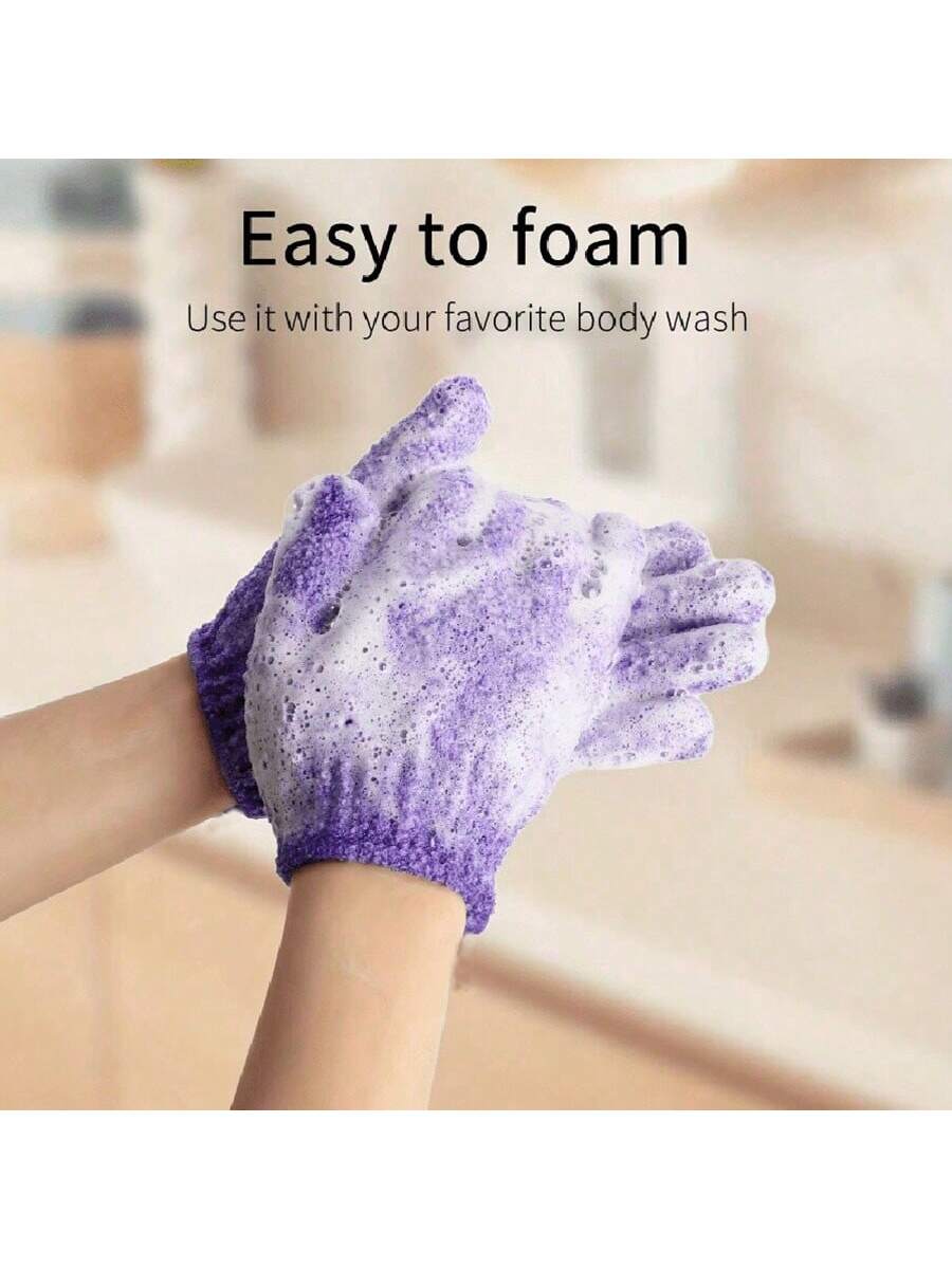 1pc/2pcs/8pcs Exfoliating Shower Gloves, Reversible Exfoliating Gloves, Exfoliating Shower Gloves, Body Scrub Gloves, Shower Gloves To Exfoliate Body Body Cleansing Tools