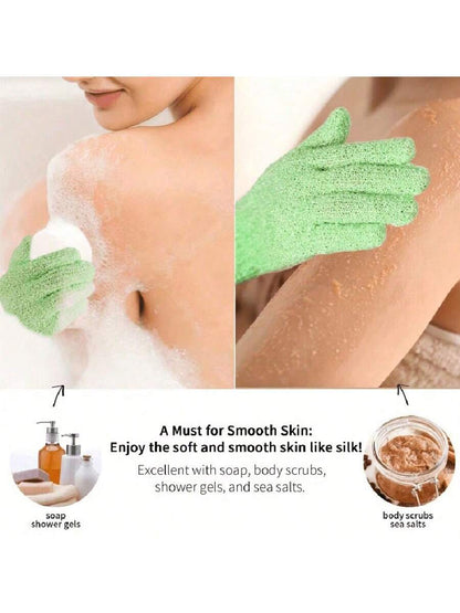 1pc/2pcs/8pcs Exfoliating Shower Gloves, Reversible Exfoliating Gloves, Exfoliating Shower Gloves, Body Scrub Gloves, Shower Gloves To Exfoliate Body Body Cleansing Tools