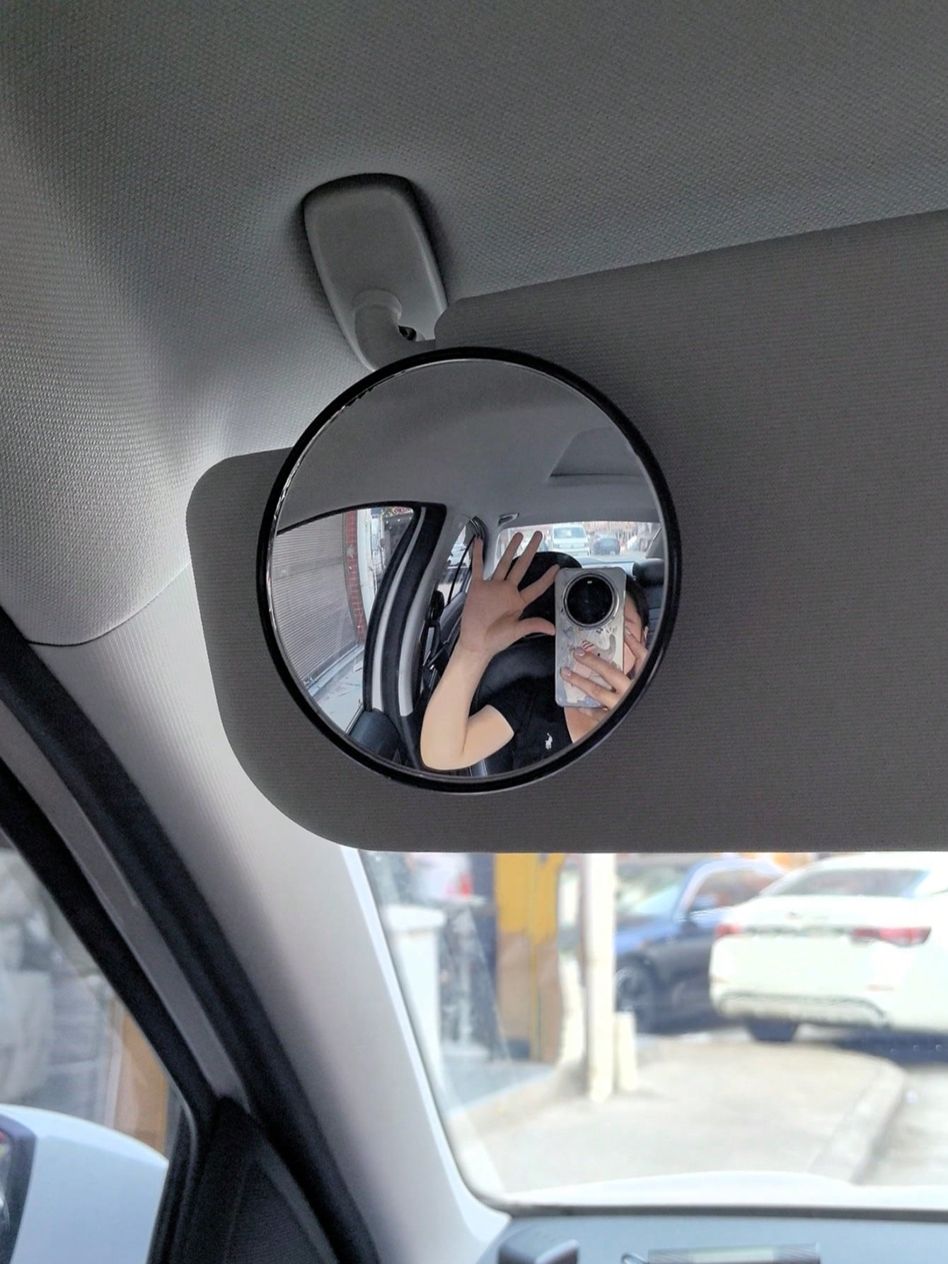 1pc/2pcs Car Sun Visor Rearview Mirror, Car Interior Accessories, Personalized Car Decor, Car Blind Spot Mirror, In-Car Decorative Mirror, Can Be Installed Anywhere, Can Be Used As A Mirror, Essential