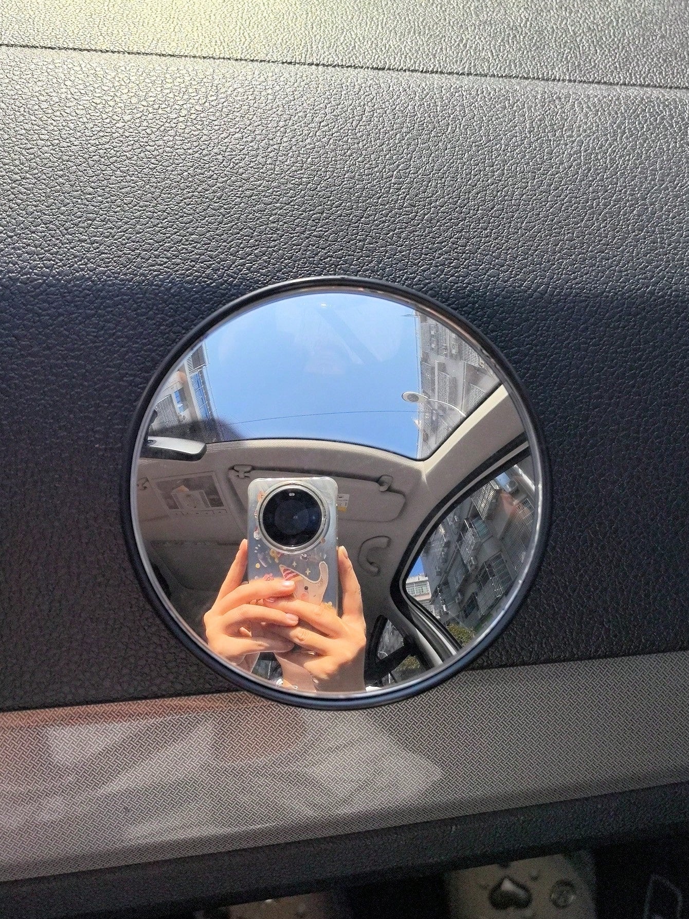 1pc/2pcs Car Sun Visor Rearview Mirror, Car Interior Accessories, Personalized Car Decor, Car Blind Spot Mirror, In-Car Decorative Mirror, Can Be Installed Anywhere, Can Be Used As A Mirror, Essential