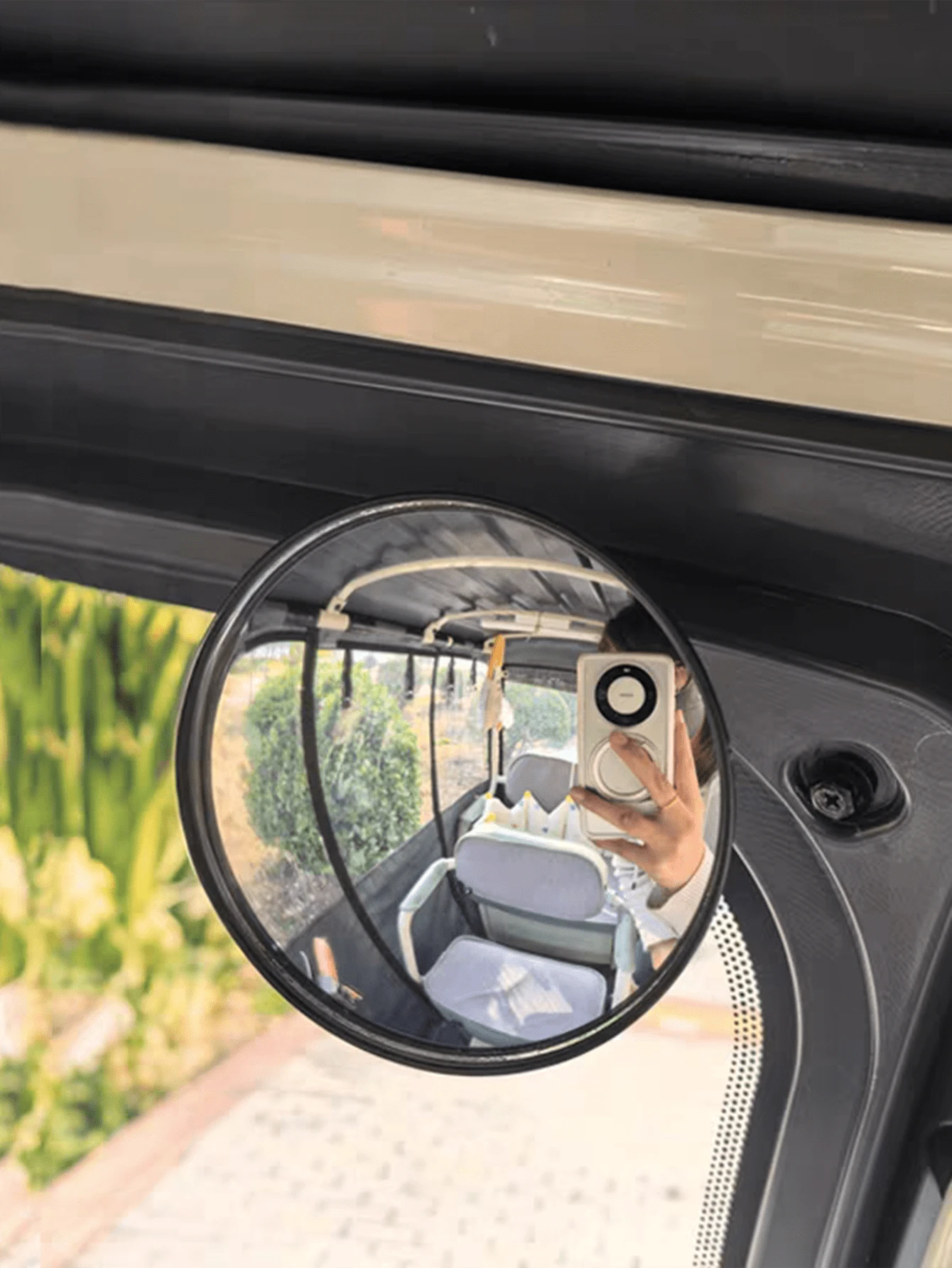 1pc/2pcs Car Sun Visor Rearview Mirror, Car Interior Accessories, Personalized Car Decor, Car Blind Spot Mirror, In-Car Decorative Mirror, Can Be Installed Anywhere, Can Be Used As A Mirror, Essential