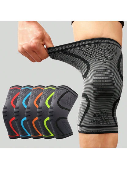 1pc/2pcs Knee And Sleeve Pads, Knitted Fabric Non-Slip Knee Strap, Sports Joint Protector For Outdoor Running, Basketball, Cycling To Provide Protection And Comfort