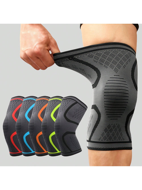 1pc/2pcs Knee And Sleeve Pads, Knitted Fabric Non-Slip Knee Strap, Sports Joint Protector For Outdoor Running, Basketball, Cycling To Provide Protection And Comfort