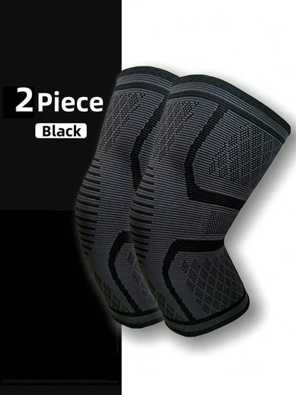 1pc/2pcs Knee And Sleeve Pads, Knitted Fabric Non-Slip Knee Strap, Sports Joint Protector For Outdoor Running, Basketball, Cycling To Provide Protection And Comfort