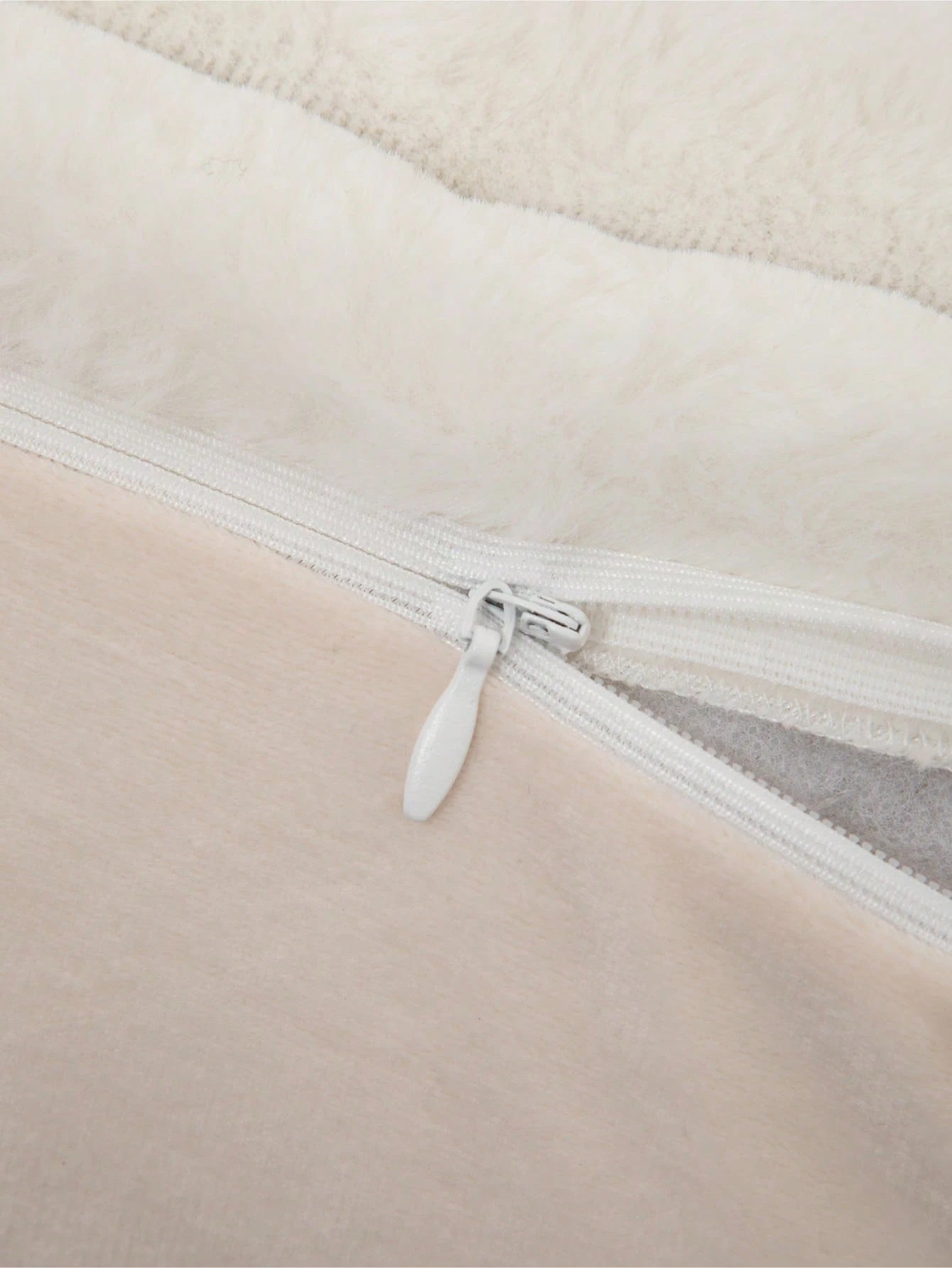 1pc/2pcs Plain Pillow Cover (Filling Not Included), Faux Fur Sofa Cushion Cover, Home Decor