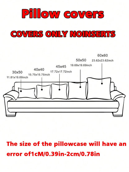 1pc/2pcs Set Semi-Circle Geometric Pattern Pillow Case, Canvas Circle Velvet Embroidery Crafted Square Cushion Cover, For Daily Use In Bedroom, Living Room, Sofa, Yard, Garden Decor, Without Core 30*5