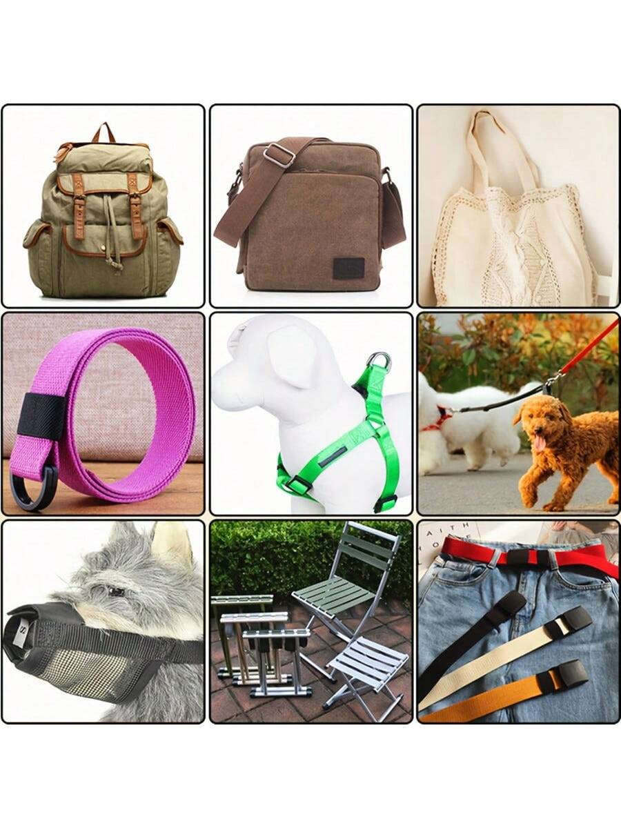 1pc 2yards 25mm PP Webbing Strap Canvas Polyester Ribbon For Knapsack Strapping Bags Crafts DIY Belt Bag Dog Accessories