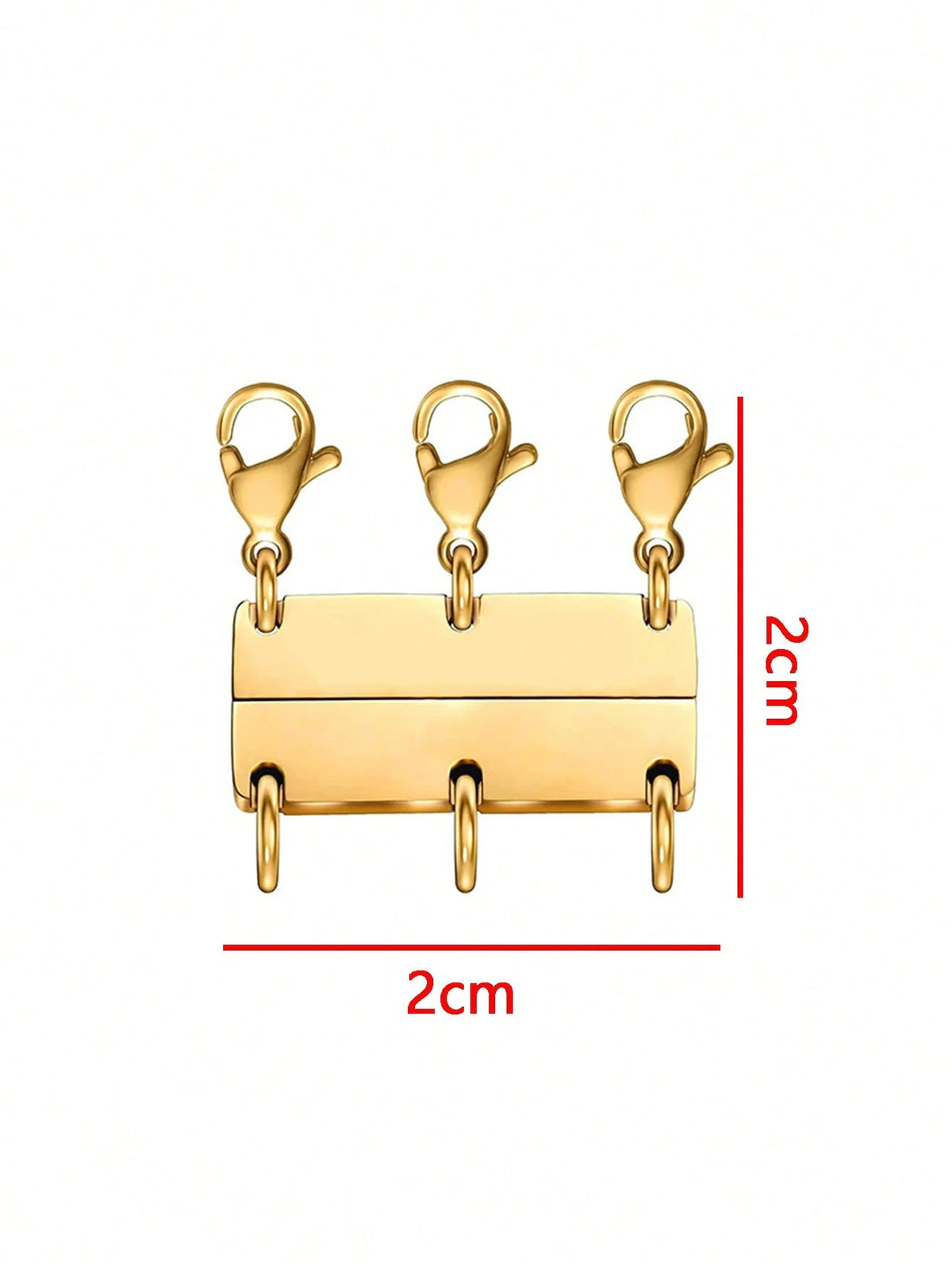 1pc 3-Layer Magnetic Gold/Silver Clasp, Necklace Extension Connector Separator