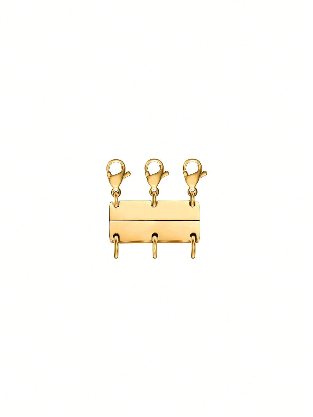 1pc 3-Layer Magnetic Gold/Silver Clasp, Necklace Extension Connector Separator