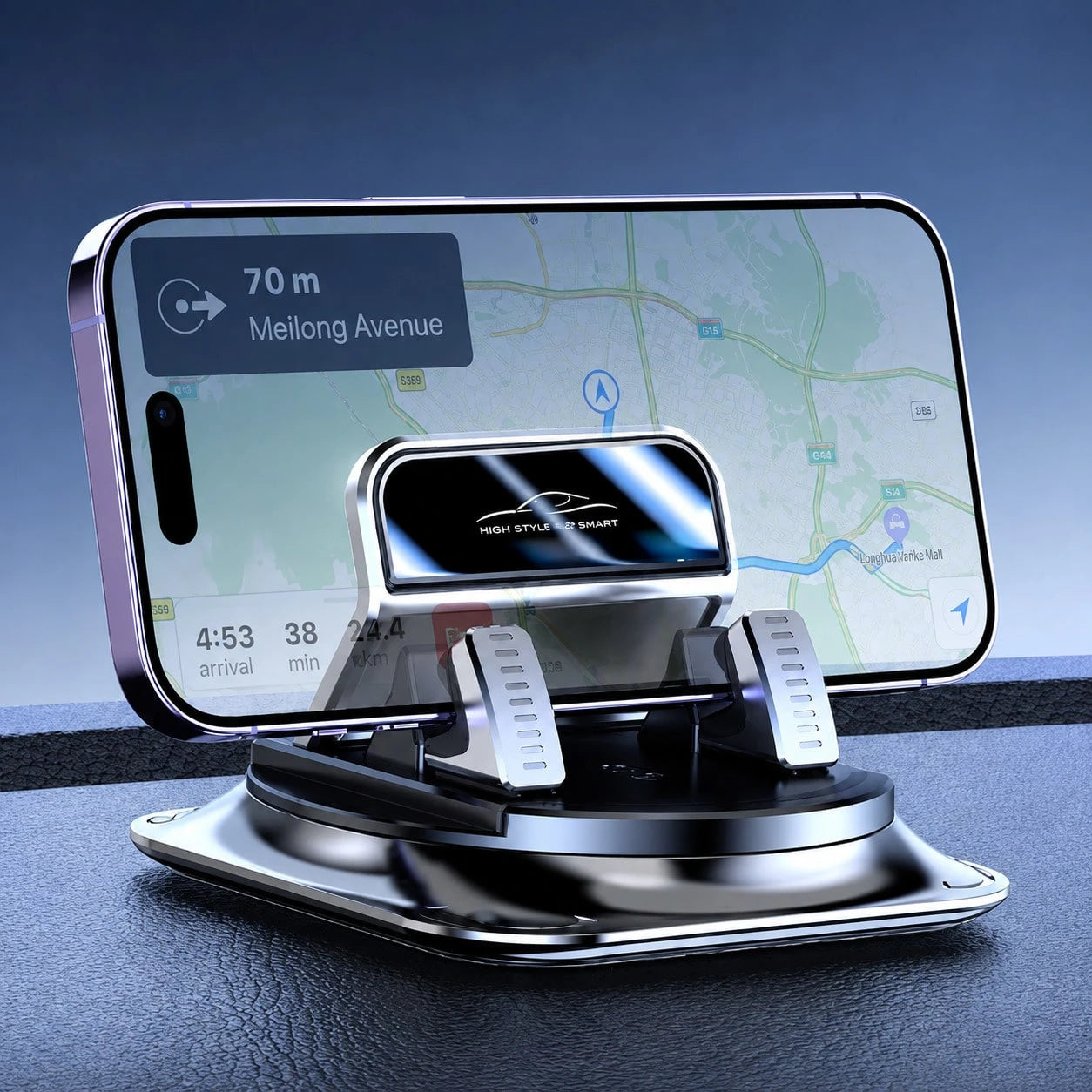 1pc 360° Rotating Dashboard Phone Holder, Nano Gel Base Enhanced Grip, Auto Lock Prevents Overheating, Car Phone Mount, Car Accessories, Car Interior Essentials, Men's/Women's Car Accessories