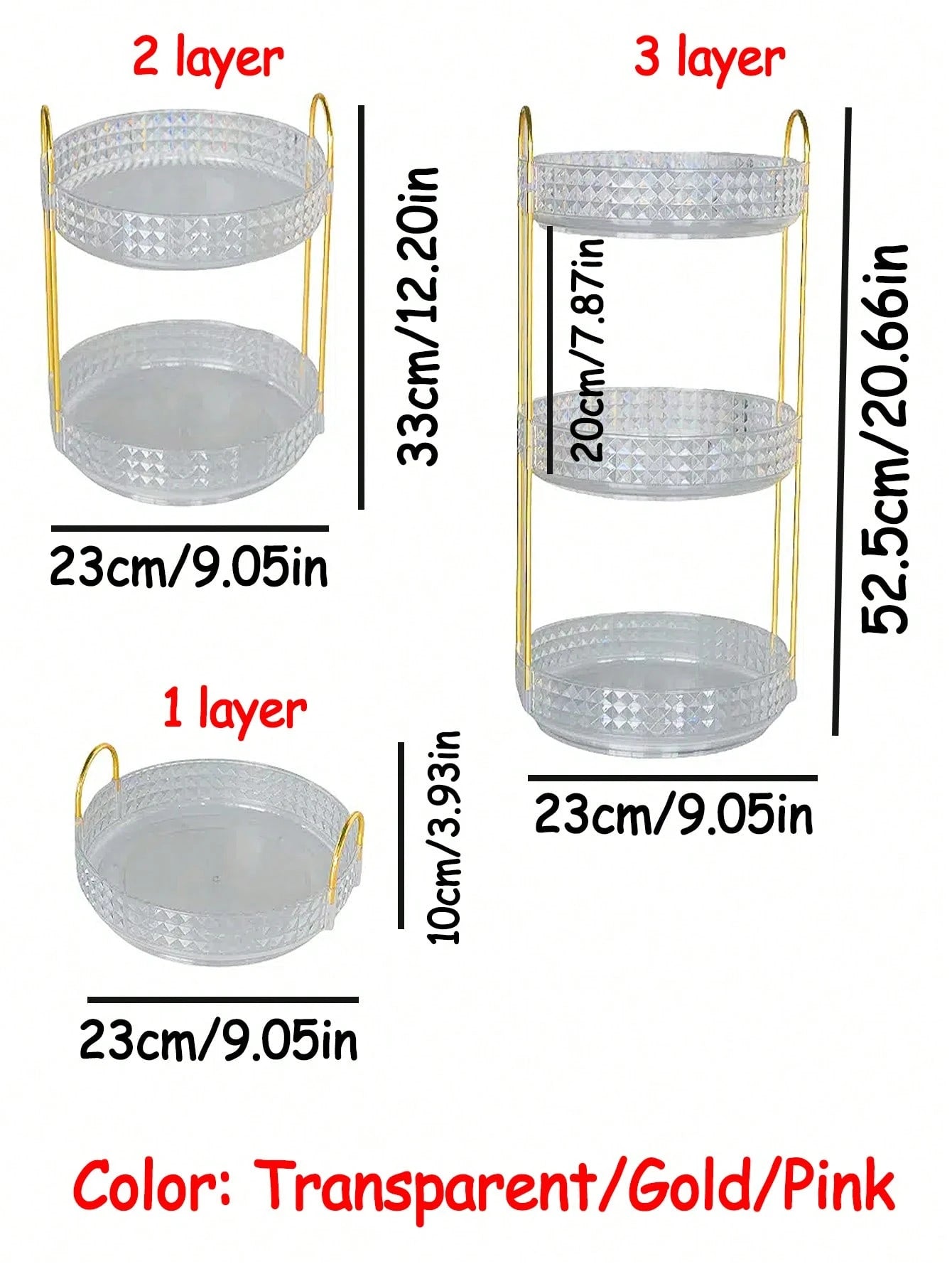 1pc 360° Rotating Makeup Organizer- DIY Adjustable Carousel Spinning Rack Cosmetics Display Rack Perfume Organiser, Spinning Bathroom Countertop Vanity Shelf, Table Decor,Ultra-Large Capacity Beauty
