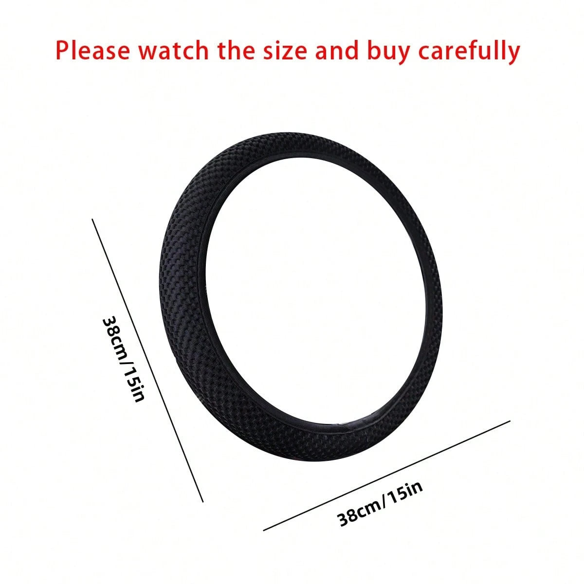 1pc 3D Breathable Mesh Elastic Particle Massage Car Steering Wheel Cover, Polyester Fiber Surface, Sponge Filling, Adjustable Elastic, Fits 14.5-15 Inch Car Interior Accessories