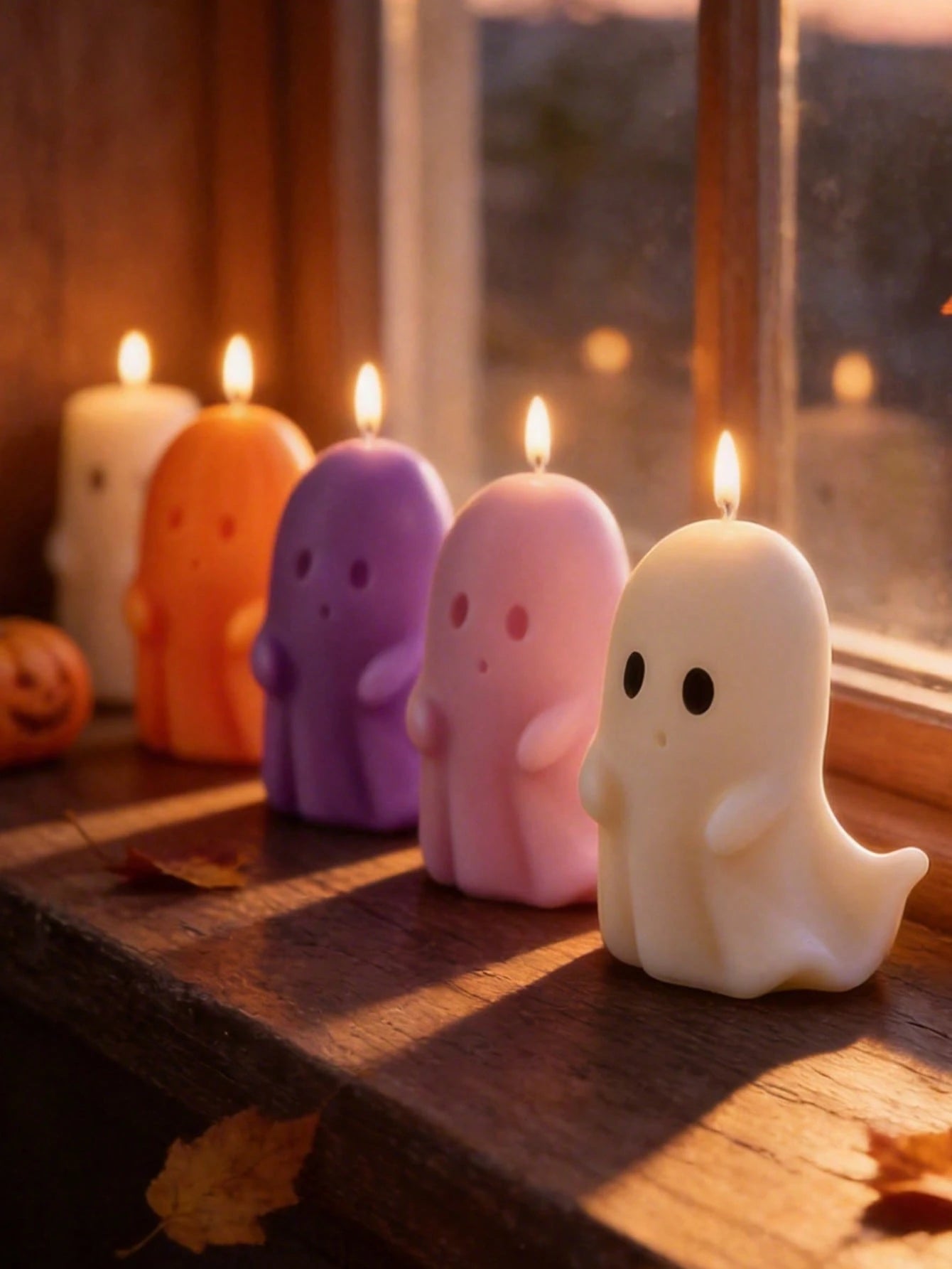 1pc 3D Ghost Pumpkin Candle Silicone Mold, Non-Stick Reusable, For Aromatherapy Candles, Plaster, Epoxy Resin And Soap Making, Suitable For Halloween Party, Autumn Home Decor Gothic Tabletop Ornament