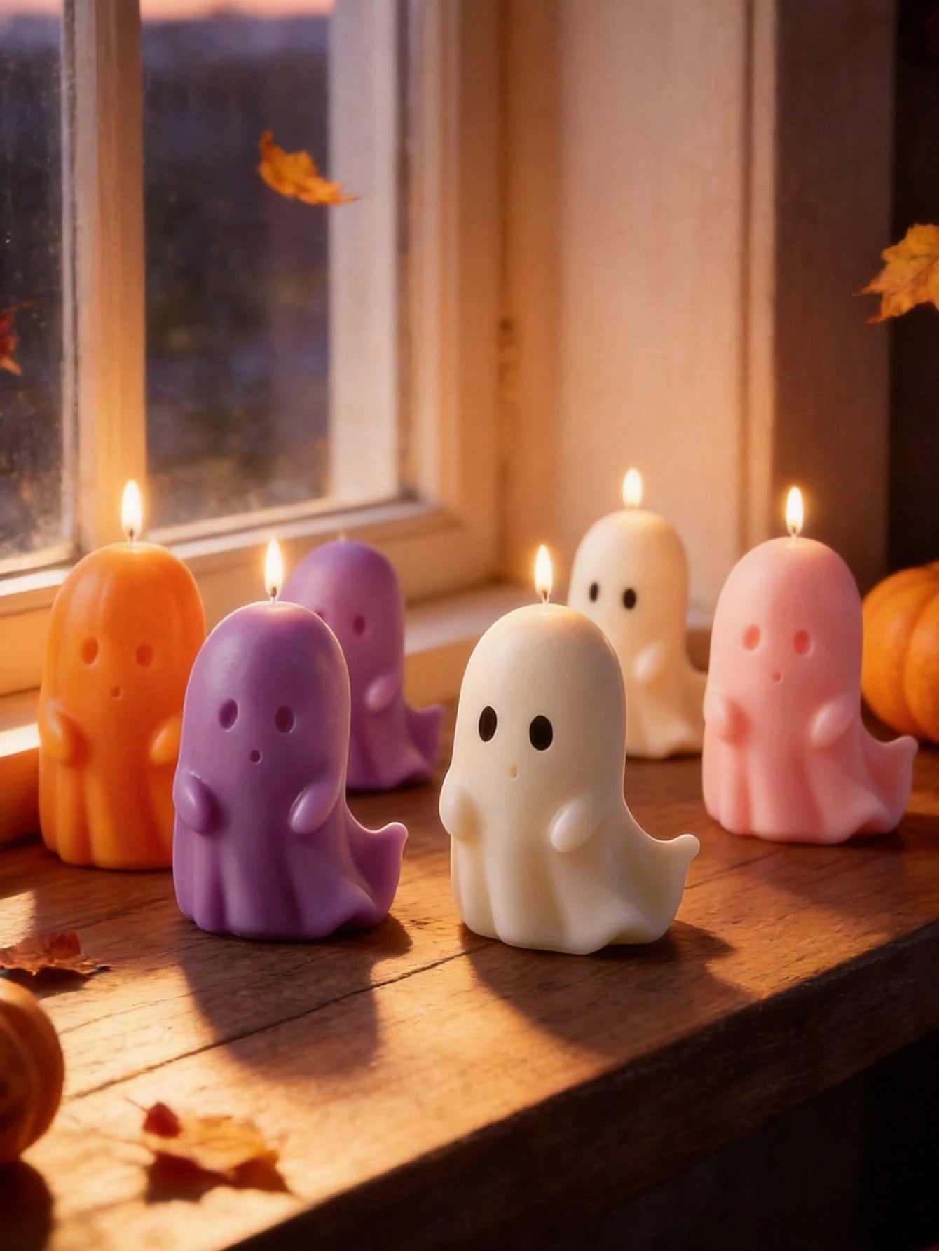 1pc 3D Ghost Pumpkin Candle Silicone Mold, Non-Stick Reusable, For Aromatherapy Candles, Plaster, Epoxy Resin And Soap Making, Suitable For Halloween Party, Autumn Home Decor Gothic Tabletop Ornament
