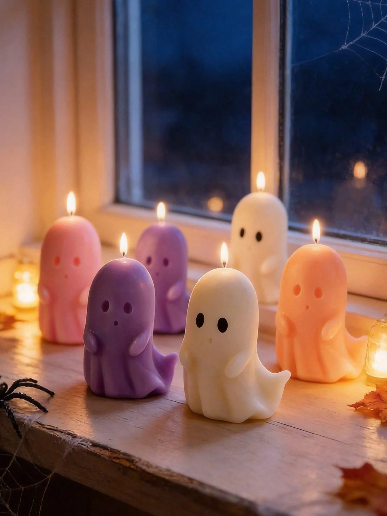 1pc 3D Ghost Pumpkin Candle Silicone Mold, Non-Stick Reusable, For Aromatherapy Candles, Plaster, Epoxy Resin And Soap Making, Suitable For Halloween Party, Autumn Home Decor Gothic Tabletop Ornament