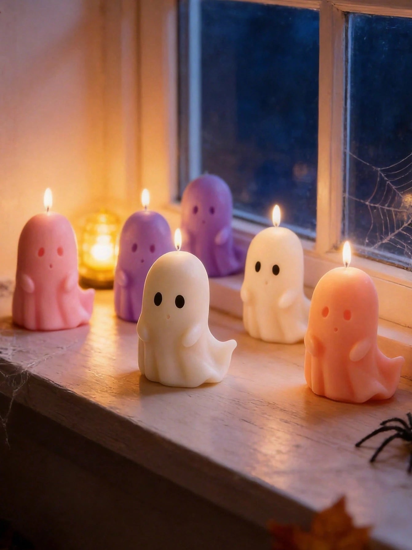 1pc 3D Ghost Pumpkin Candle Silicone Mold, Non-Stick Reusable, For Aromatherapy Candles, Plaster, Epoxy Resin And Soap Making, Suitable For Halloween Party, Autumn Home Decor Gothic Tabletop Ornament