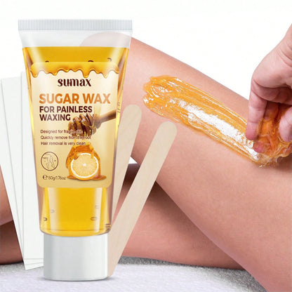 1Pc 50g Natural Lemon Hair Removal Wax Hair Loss On The Body, Armpits, Thighs, And Arms Mild And Non Irritating,Armpits,WAXING Designed For Fragile Skin,Clean And Gentle Hair Removal.