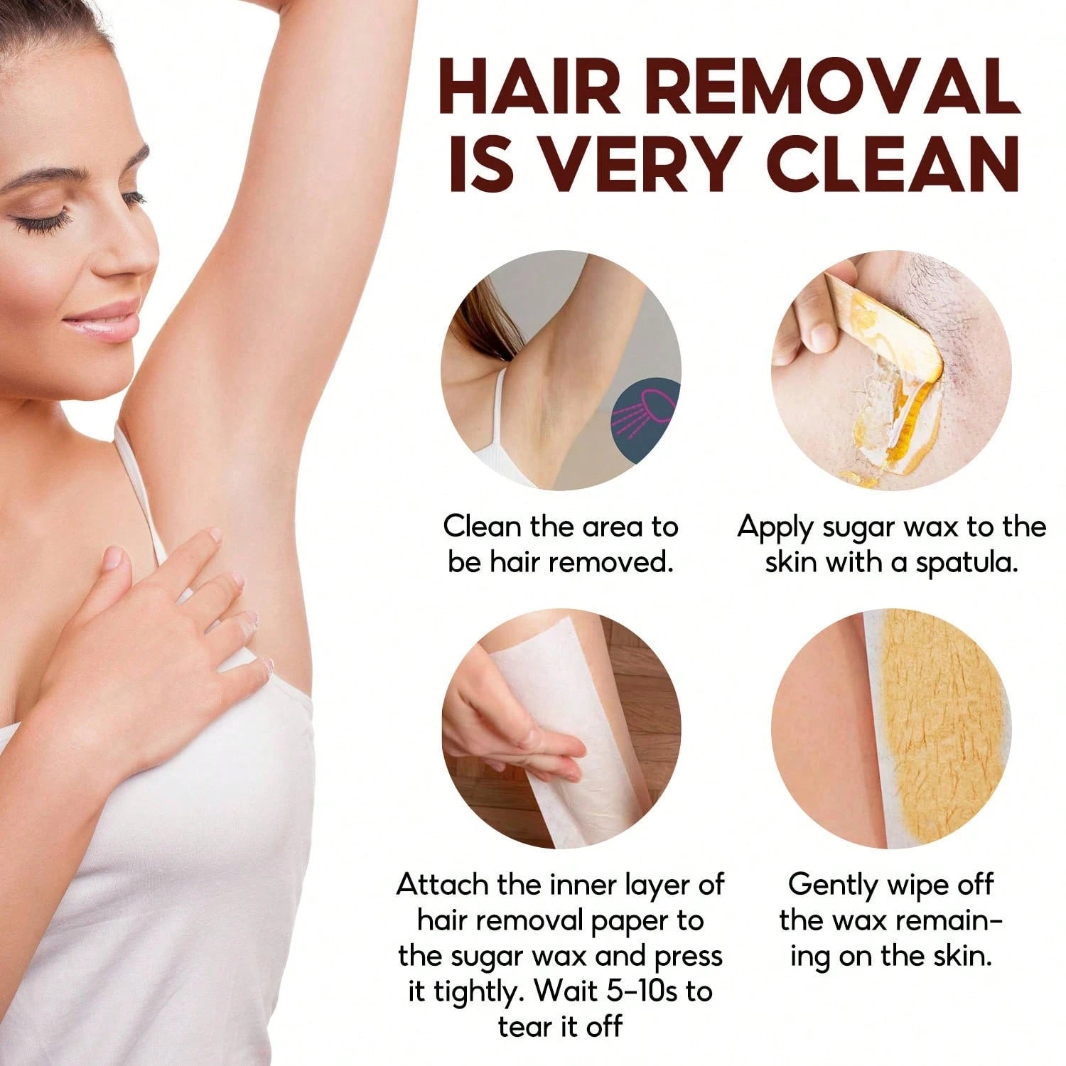 1Pc 50g Natural Lemon Hair Removal Wax Hair Loss On The Body, Armpits, Thighs, And Arms Mild And Non Irritating,Armpits,WAXING Designed For Fragile Skin,Clean And Gentle Hair Removal.