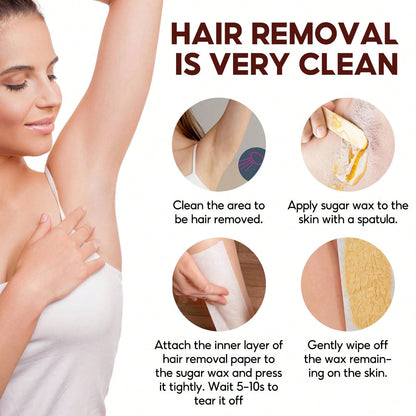 1Pc 50g Natural Lemon Hair Removal Wax Hair Loss On The Body, Armpits, Thighs, And Arms Mild And Non Irritating,Armpits,WAXING Designed For Fragile Skin,Clean And Gentle Hair Removal.