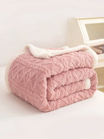 1PC 70*100cm/27.6*39.4inch Baby Blanket,Solid Double Material,Solid Color, Double-Sided Material, Soft And Comfortable, Nursery Room Love Valentine