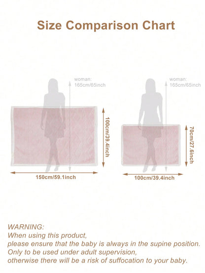 1PC 70*100cm/27.6*39.4inch Baby Blanket,Solid Double Material,Solid Color, Double-Sided Material, Soft And Comfortable, Nursery Room Love Valentine