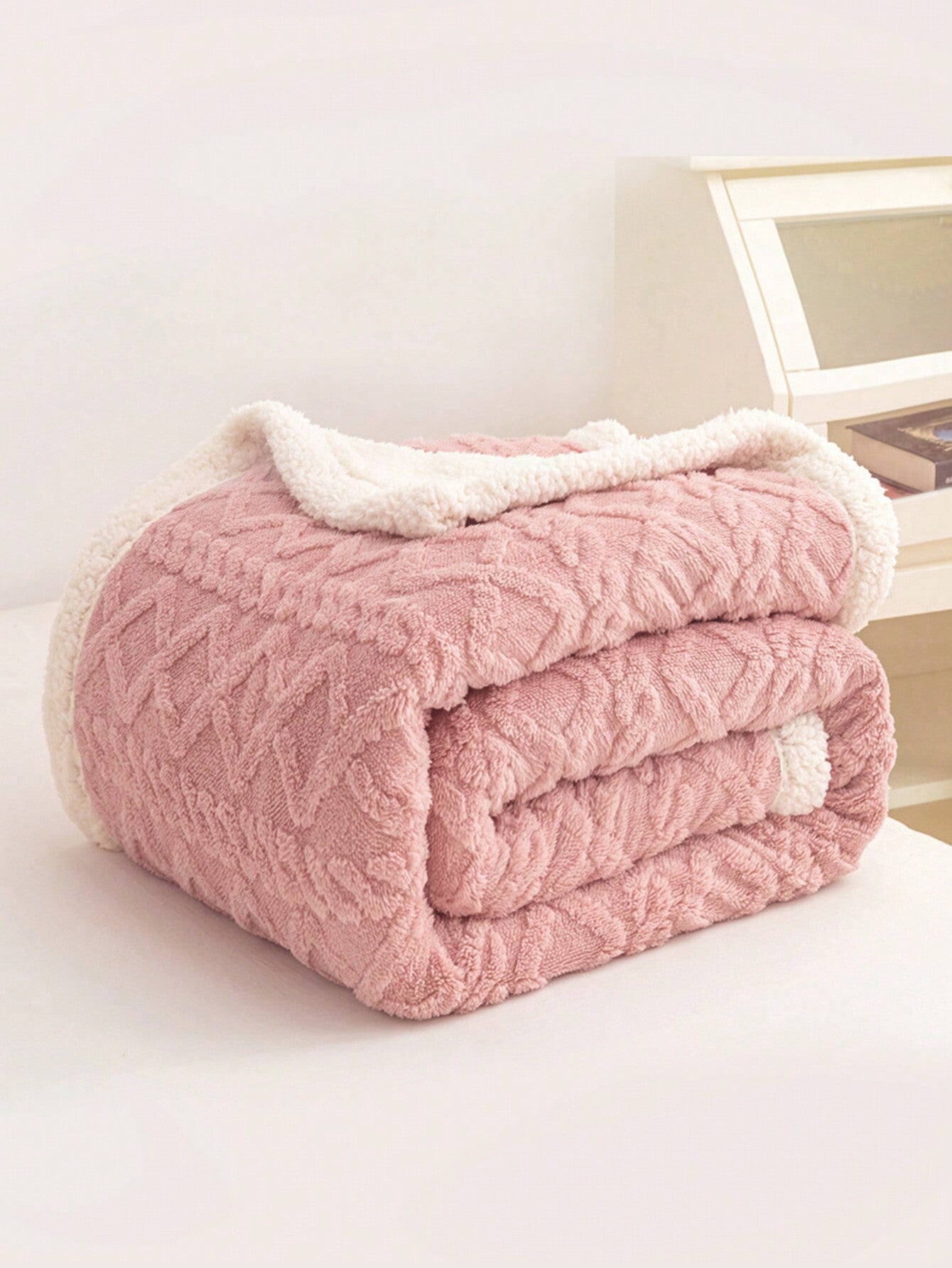 1PC 70*100cm/27.6*39.4inch Baby Blanket,Solid Double Material,Solid Color, Double-Sided Material, Soft And Comfortable, Nursery Room Love Valentine
