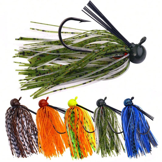 1pc 7cm/13g Rotating Sequin Lure Buzz Bait Anti-Snag Fishing Lure Black Bass Snakehead Rubber Fishing Tackle