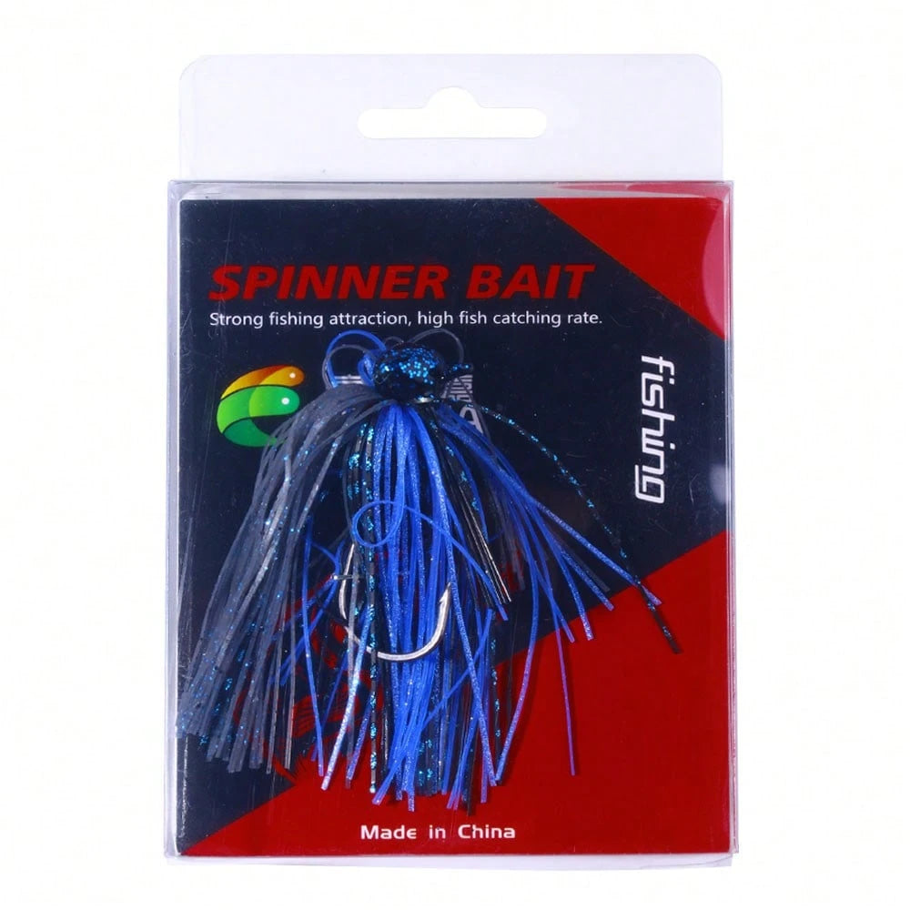 1pc 7cm/13g Rotating Sequin Lure Buzz Bait Anti-Snag Fishing Lure Black Bass Snakehead Rubber Fishing Tackle