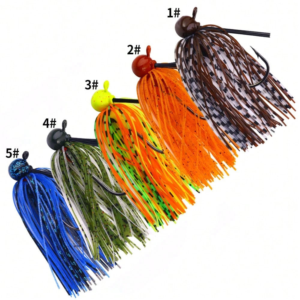 1pc 7cm/13g Rotating Sequin Lure Buzz Bait Anti-Snag Fishing Lure Black Bass Snakehead Rubber Fishing Tackle