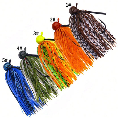 1pc 7cm/13g Rotating Sequin Lure Buzz Bait Anti-Snag Fishing Lure Black Bass Snakehead Rubber Fishing Tackle