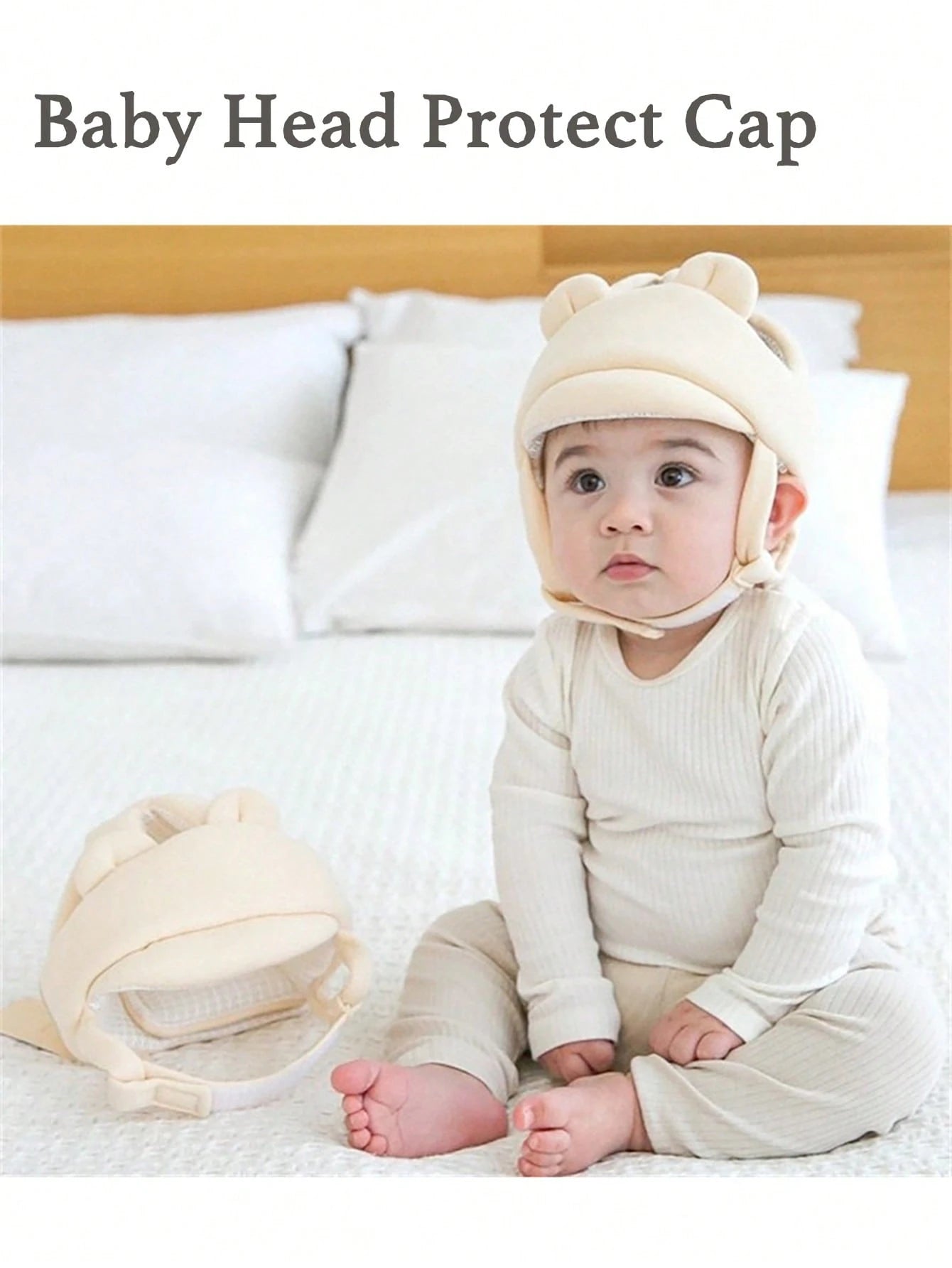 1pc Adjustable Children's Walking Safety Helmet, Head Protection Cushion, Anti-Collision Headgear, Breathable Mesh, Suitable For Head Circumference 46-55cm/18.11-21.65 Inch (Slightly Oversized), Toddl